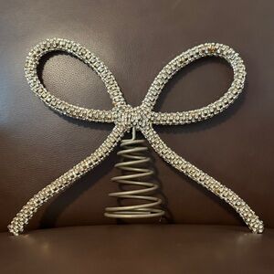 Elegant Gold Rhinestone Bow  Christmas Tree Topper  NWT